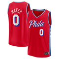 Jamed P.76ers #0 Tyrese Maxey Red Fast Break Replica Player Jerseys - Statement Edition