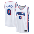 Jamed P.76ers #0 Tyrese Maxey White Fast Break Replica Player Jerseys - Association Edition