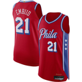 Jamed P.76ers #21 Joel Embiid Jordan Brand Red Authentic Player Jerseys - Statement Edition