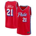 Jamed P.76ers #21 Joel Embiid Red Fast Break Replica Player Jerseys - Statement Edition