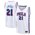 Jamed P.76ers #21 Joel Embiid White Fast Break Replica Player Jerseys - Association Edition