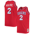 Jamed P.76ers #2 Moses Malone Mitchell & Ness Red 1982-83 Big & Tall Hardwood Classics Swingman Jerseys