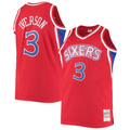 Jamed P.76ers #3 Allen Iverson Mitchell & Ness Red 1996-97 Big & Tall Hardwood Classics Swingman Jerseys