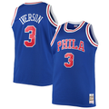 Jamed P.76ers #3 Allen Iverson Mitchell & Ness Royal 199697 Big & Tall Hardwood Classics Swingman Jerseys