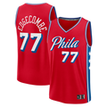 Jamed P.76ers #77 VJ Edgecombe Red Fast Break Replica Player Jerseys - Statement Edition