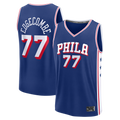Jamed P.76ers #77 VJ Edgecombe  Royal Fast Break Jerseys - Icon Edition