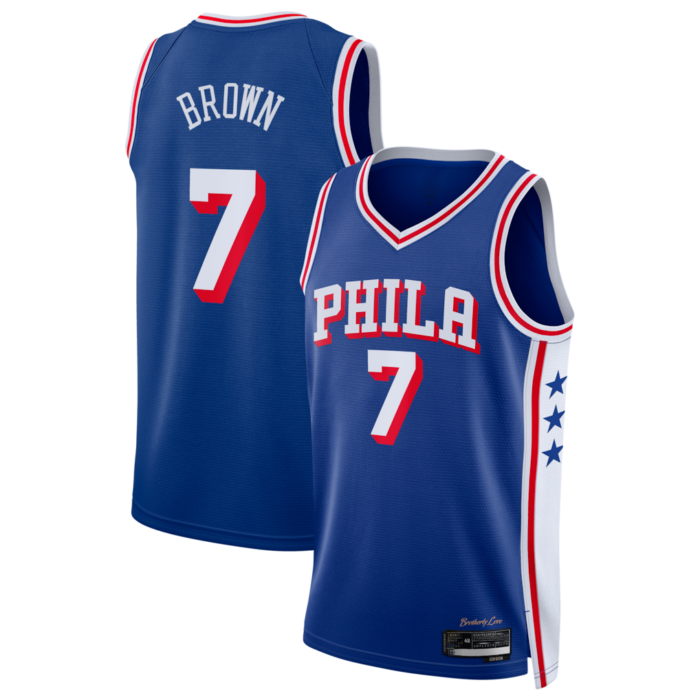 Jamed P.76ers #7 Royal Swingman Jerseys - Icon Edition