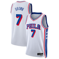 Jamed P.76ers #7 White Swingman Jerseys - Association Edition