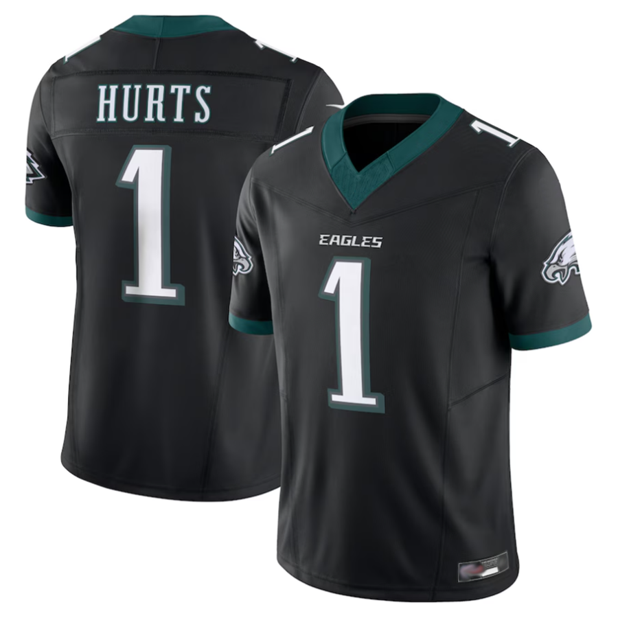 Jamed P.Eagles #1 Jalen Hurts Player Black Vapor F.U.S.E. Limited Stitched Jerseys