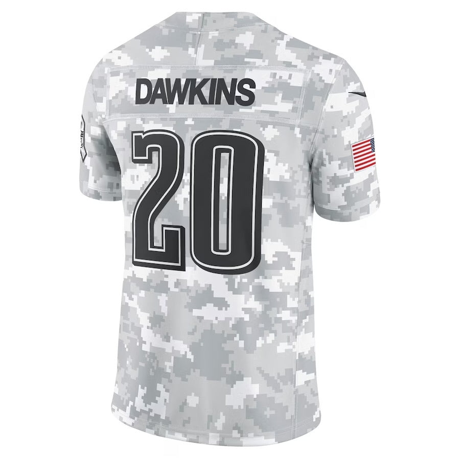 Jamed P.Eagles #20 Brian Dawkins Arctic Camo 2024 Salute to Service Retired Player Limited Stitched Jerseys