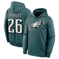 Jamed P.Eagles #26 Saquon Barkley Player Green Pullover Hoodie Stitched Jerseys