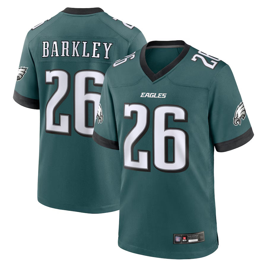 Jamed P.Eagles #26 Saquon Barkley Player Midnight Green Game Stitched Jerseys