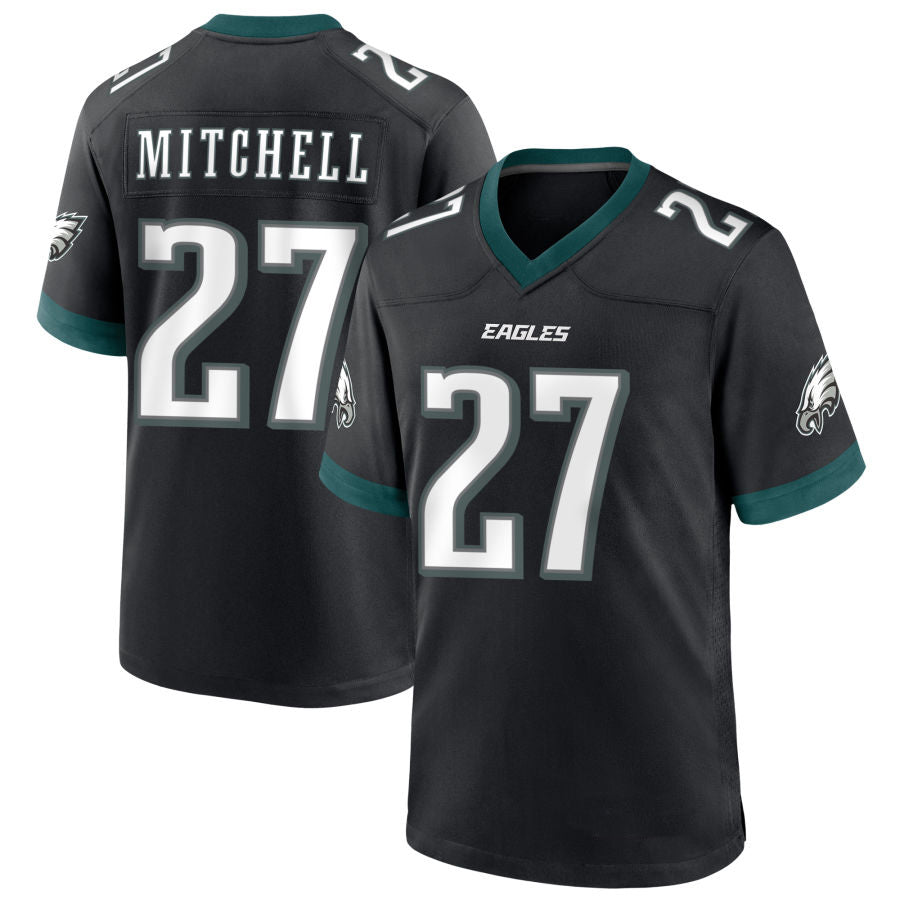 Jamed P.Eagles #27 Quinyon Mitchell Player Black Home Game Stitched Jerseys
