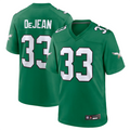 Jamed P.Eagles #33 Cooper DeJean Player Kelly Green Replica Game Stitched Jerseys