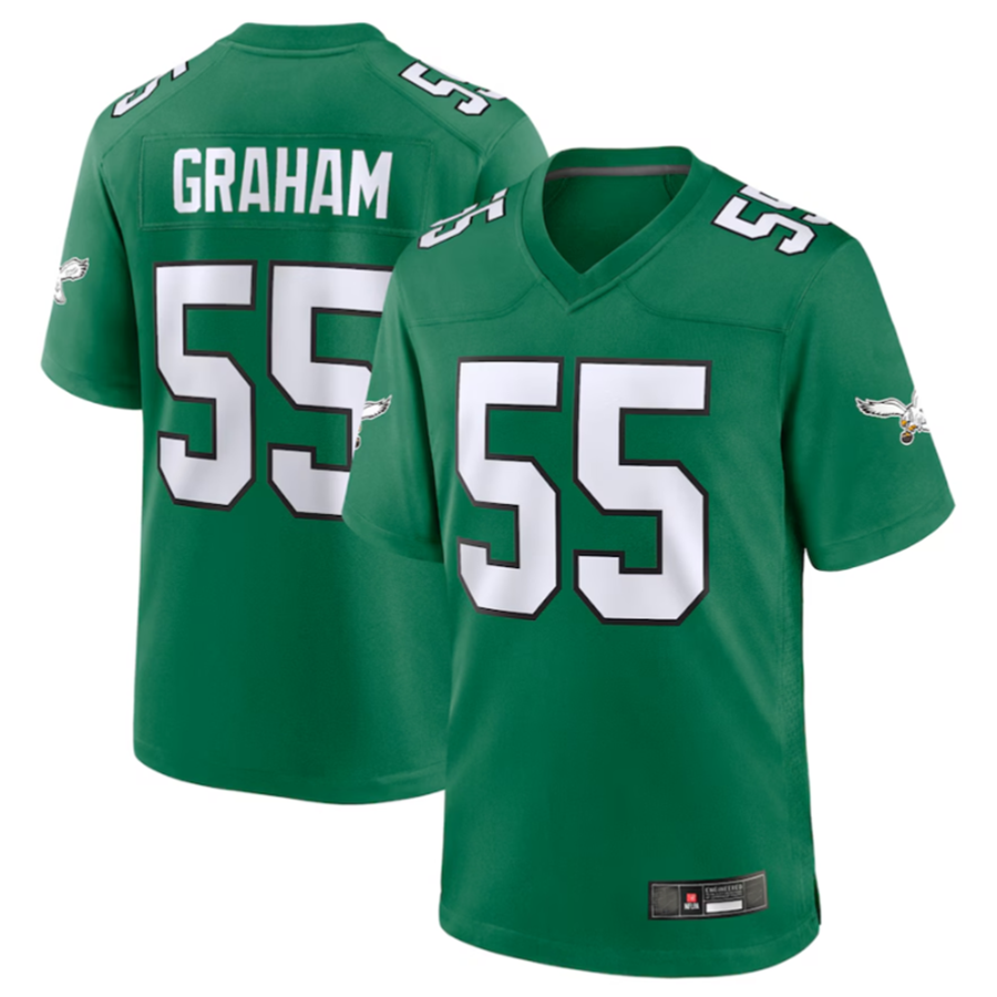 Jamed P.Eagles #55 Brandon Graham Kelly Green Alternate Game Stitched Jerseys