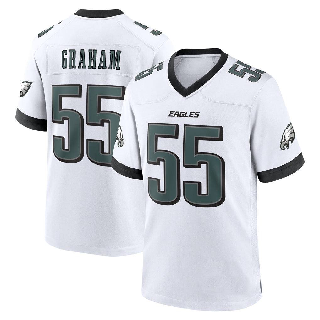 Jamed P.Eagles #55 Brandon Graham Player White Home Game Stitched Jerseys