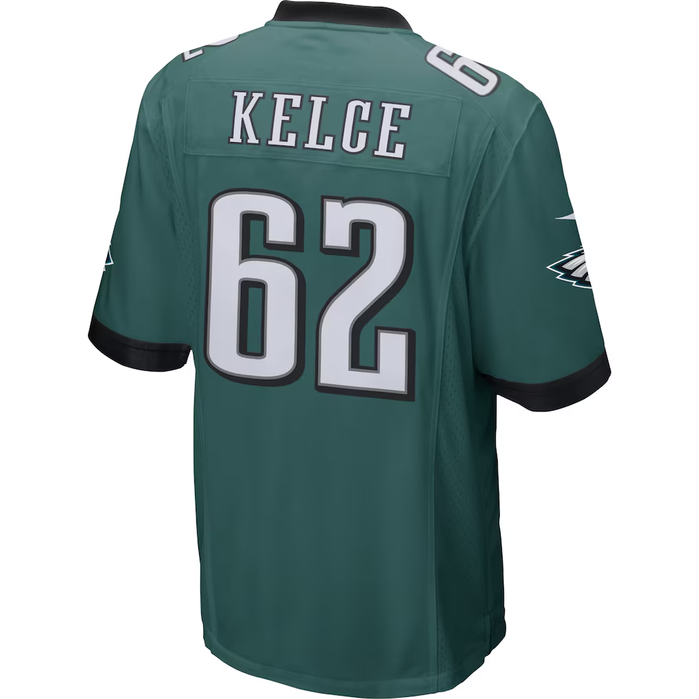 Jamed P.Eagles #62 Jason Kelce Midnight Green Game Stitched Jerseys