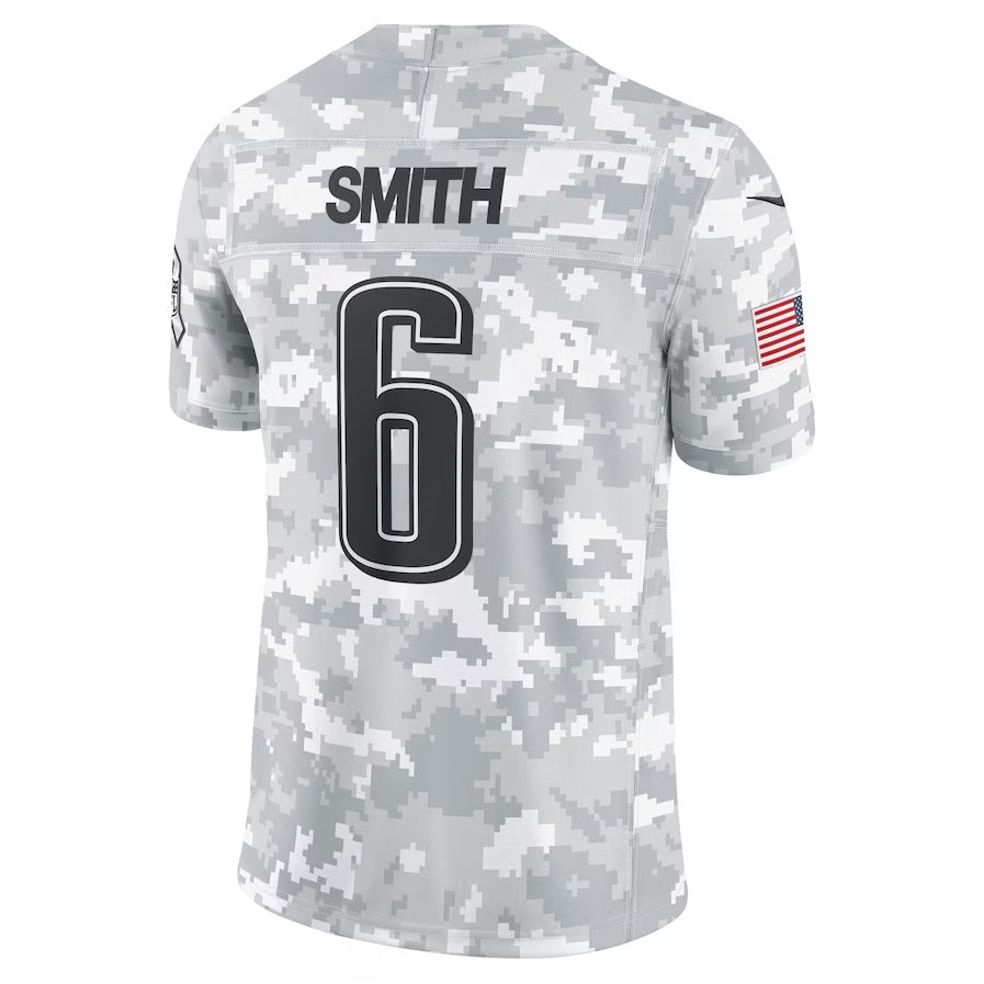 Jamed P.Eagles #6 DeVonta Smith Arctic Camo 2024 Salute to Service Limited Stitched Jerseys