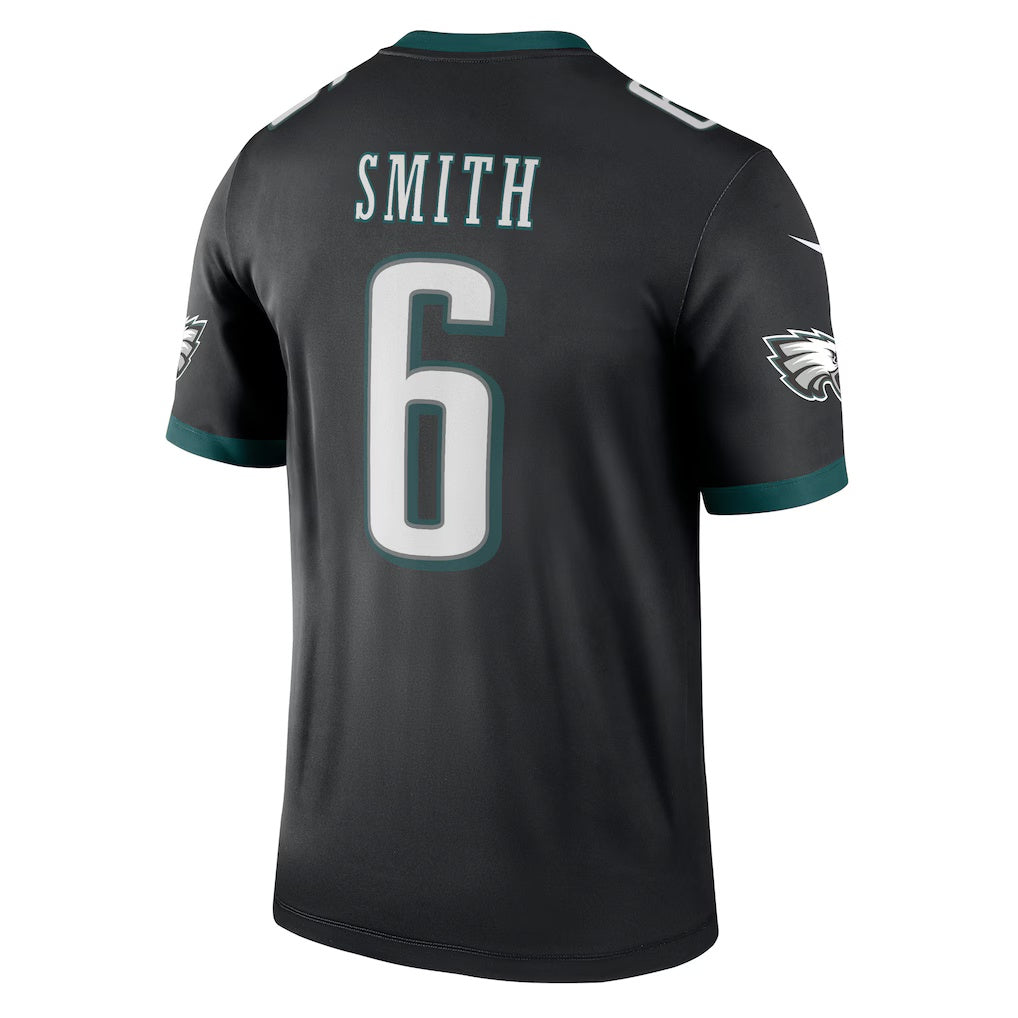 Jamed P.Eagles #6 DeVonta Smith Black Legend Player Performance Top Stitched Jerseys