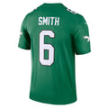 Jamed P.Eagles #6 DeVonta Smith Kelly Green Legend Player Performance Top Stitched Jerseys