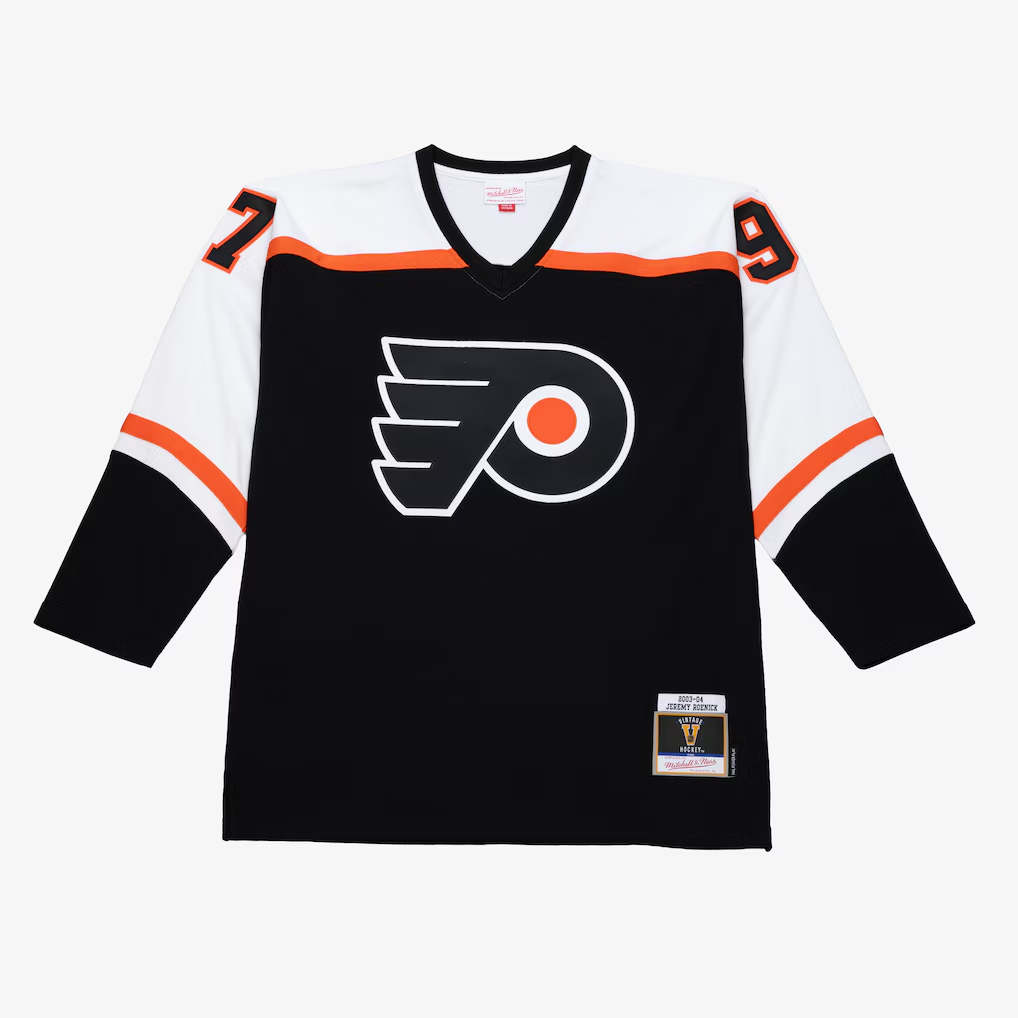 Jamed P.Flyers Jeremy Roenick Mitchell & Ness Black 2003 Power Play Jerseys