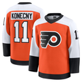 Jamed P.Flyers #11 Travis Konecny Burnt Orange Home Premium Jerseys