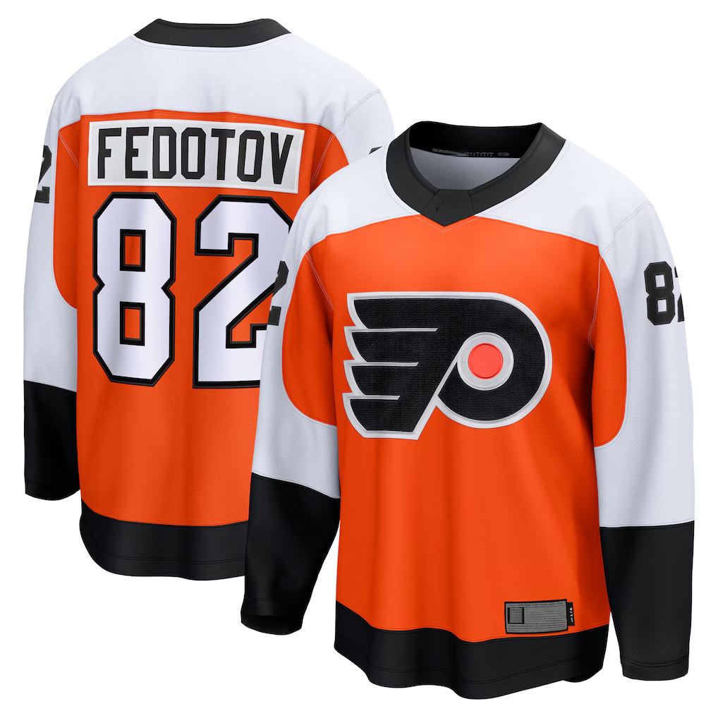 Jamed P.Flyers #82 Ivan Fedotov Orange Home Breakaway Jerseys