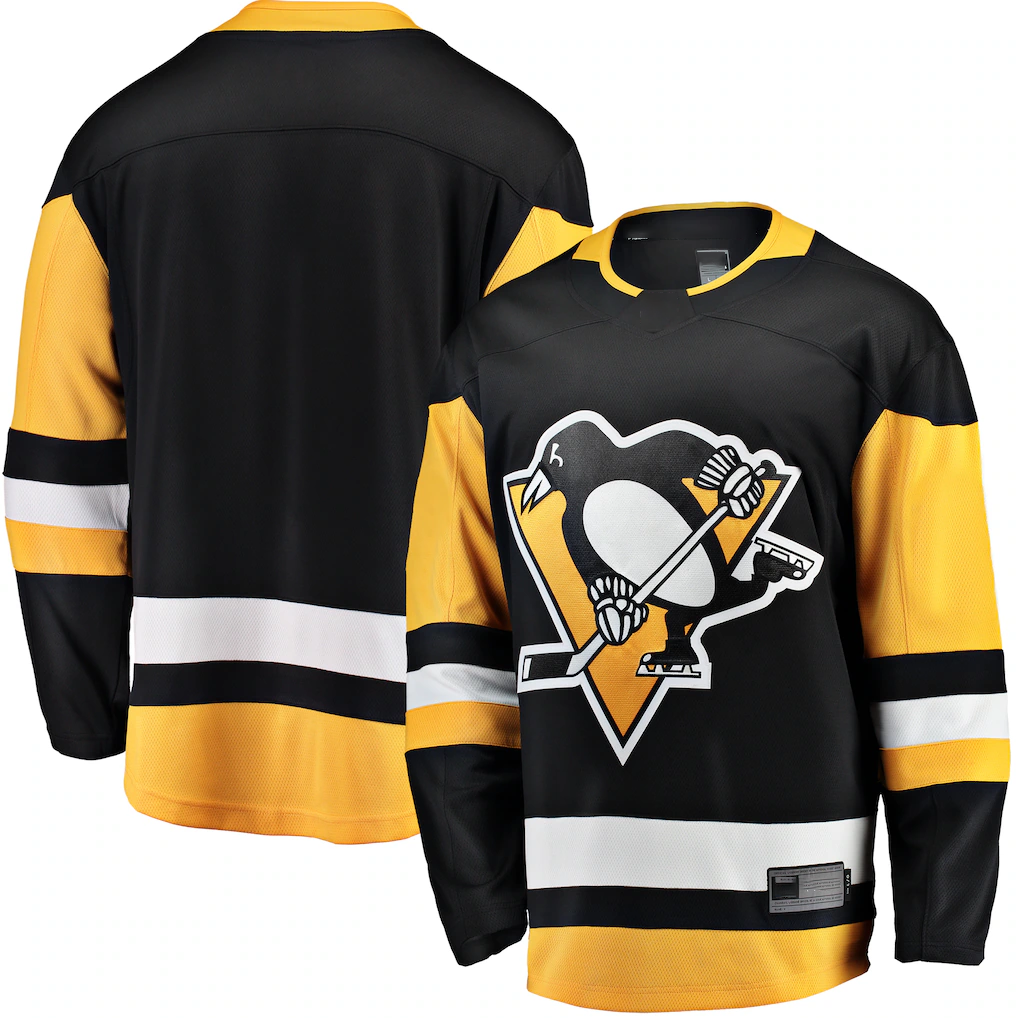 Jamed P.Penguins Black Breakaway Home Jerseys