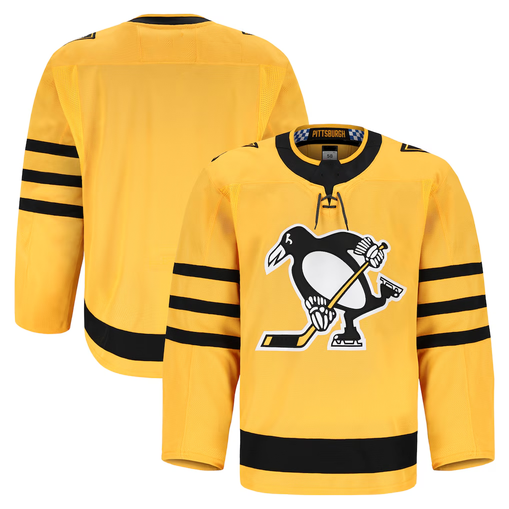 Jamed P.Penguins Gold Alternate Authentic Pro Jerseys