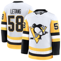 Jamed P.Penguins #58 Kris Letang White Premium Jerseys