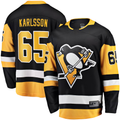 Jamed P.Penguins #65 Erik Karlsson Black Home Breakaway Jerseys