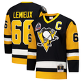 Jamed P.Penguins #66 Mario Lemieux Black 1991?92 Power Play Jerseys