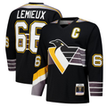Jamed P.Penguins #66 Mario Lemieux Black 1996?97 Power Play Jerseys