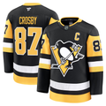 Jamed P.Penguins #87 Sidney Crosby Black Home Premium Jerseys