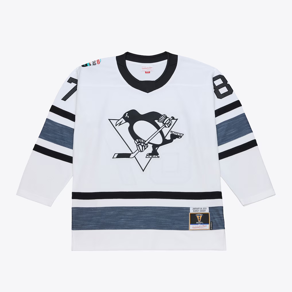 Jamed P.Penguins #87 Sidney Crosby Mitchell & Ness White 2019 All-Star Game Power Play Jerseys