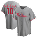 Jamed P.Phillies #10 J.T. Realmuto Player Gray Game Stitched Jerseys
