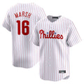 Jamed P.Phillies #16 Brandon Marsh Player White Home Limited Stitched Jerseys