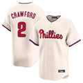 Jamed P.Phillies #2 Justin Crawford Player Cream Home Limited Stitched Jerseys