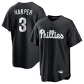 Jamed P.Phillies #3 Bryce Harper Player Black Alt Fashion Home Game Stitched Jerseys