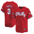 Jamed P.Phillies #3 Bryce Harper Player Red Phillies & Eagles Vapor Premier Limited Stitched Jerseys