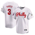 Jamed P.Phillies #3 Bryce Harper Player White Pinstripe Phillies & Eagles Vapor Premier Limited Stitched Jerseys