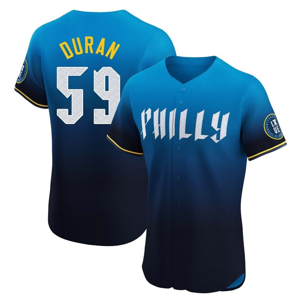 Jamed P.Phillies #59 Jhoan Duran Player Blue City Connect Home Limited Elite Stitched Jerseys