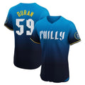 Jamed P.Phillies #59 Jhoan Duran Player Blue City Connect Home Limited Elite Stitched Jerseys