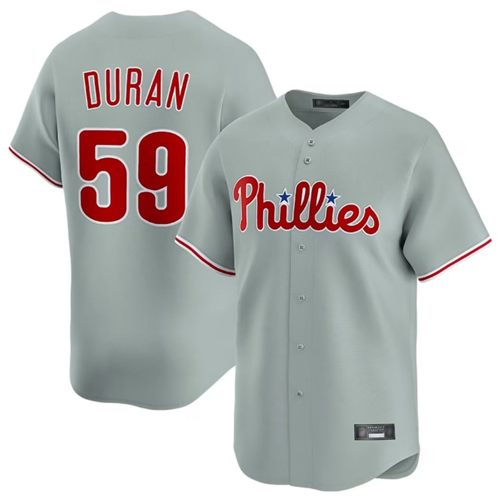 Jamed P.Phillies #59 Jhoan Duran Player Gray Home Limited Stitched Jerseys