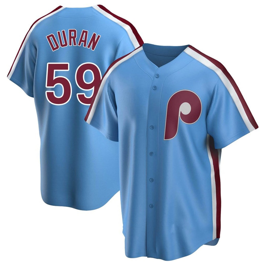 Jamed P.Phillies #59 Jhoan Duran Player Light Blue Home Limited Game Stitched Jerseys