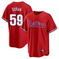 Jamed P.Phillies #59 Jhoan Duran Player Red Home Game Stitched Jerseys