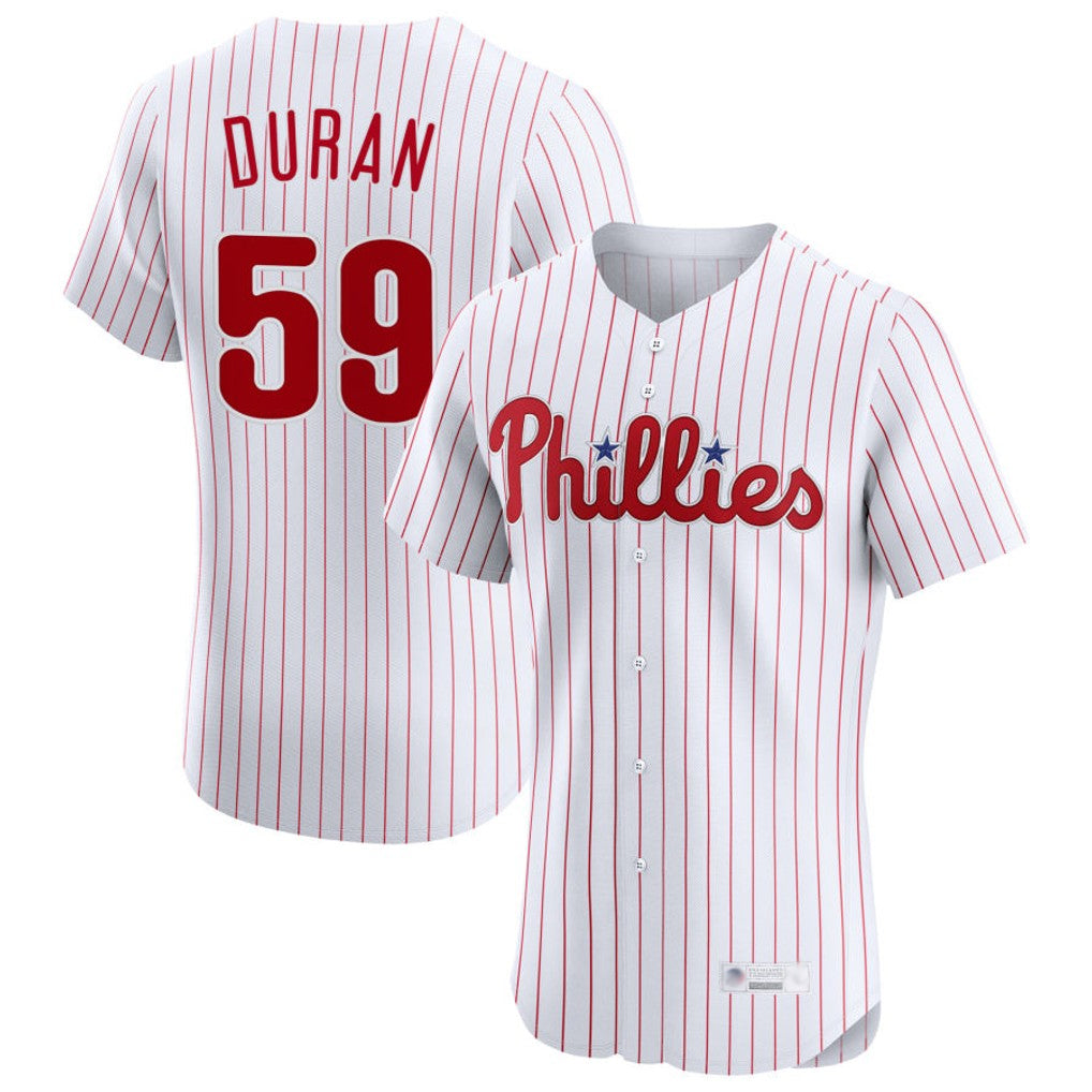 Jamed P.Phillies #59 Jhoan Duran Player White Home Limited Elite Stitched Jerseys