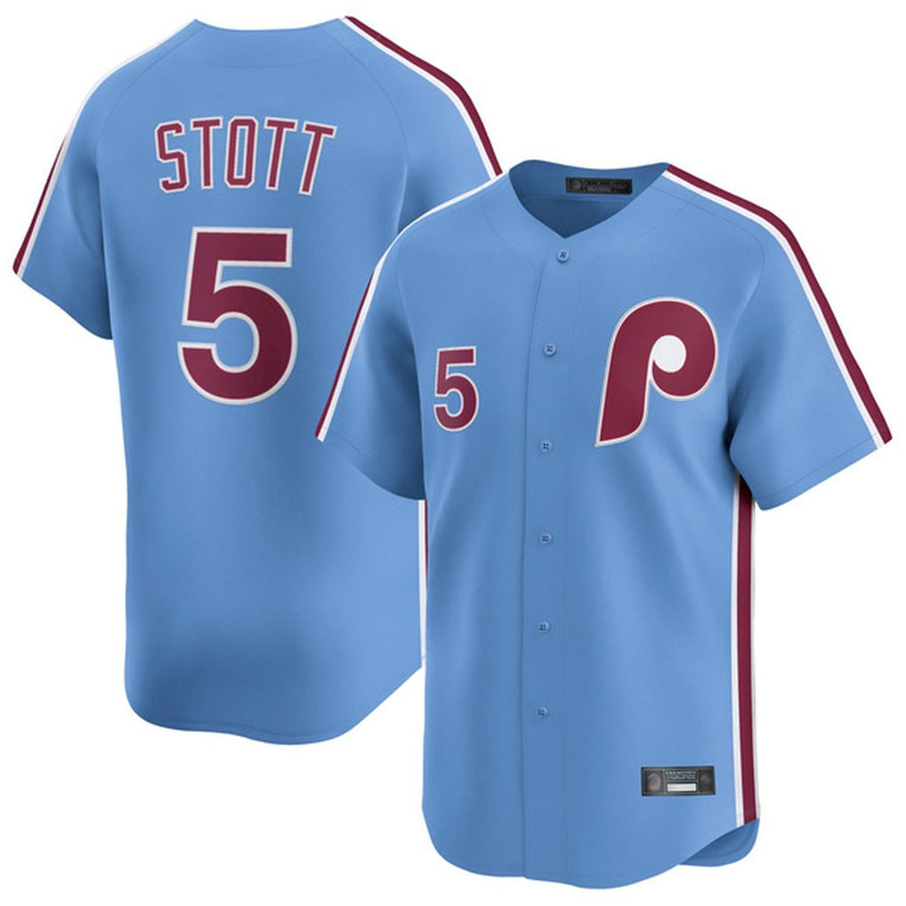 Jamed P.Phillies #5 Bryson Stott Player Light Blue Home Limited Stitched Jerseys
