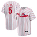 Jamed P.Phillies #5 Bryson Stott Player White Home Game Stitched Jerseys