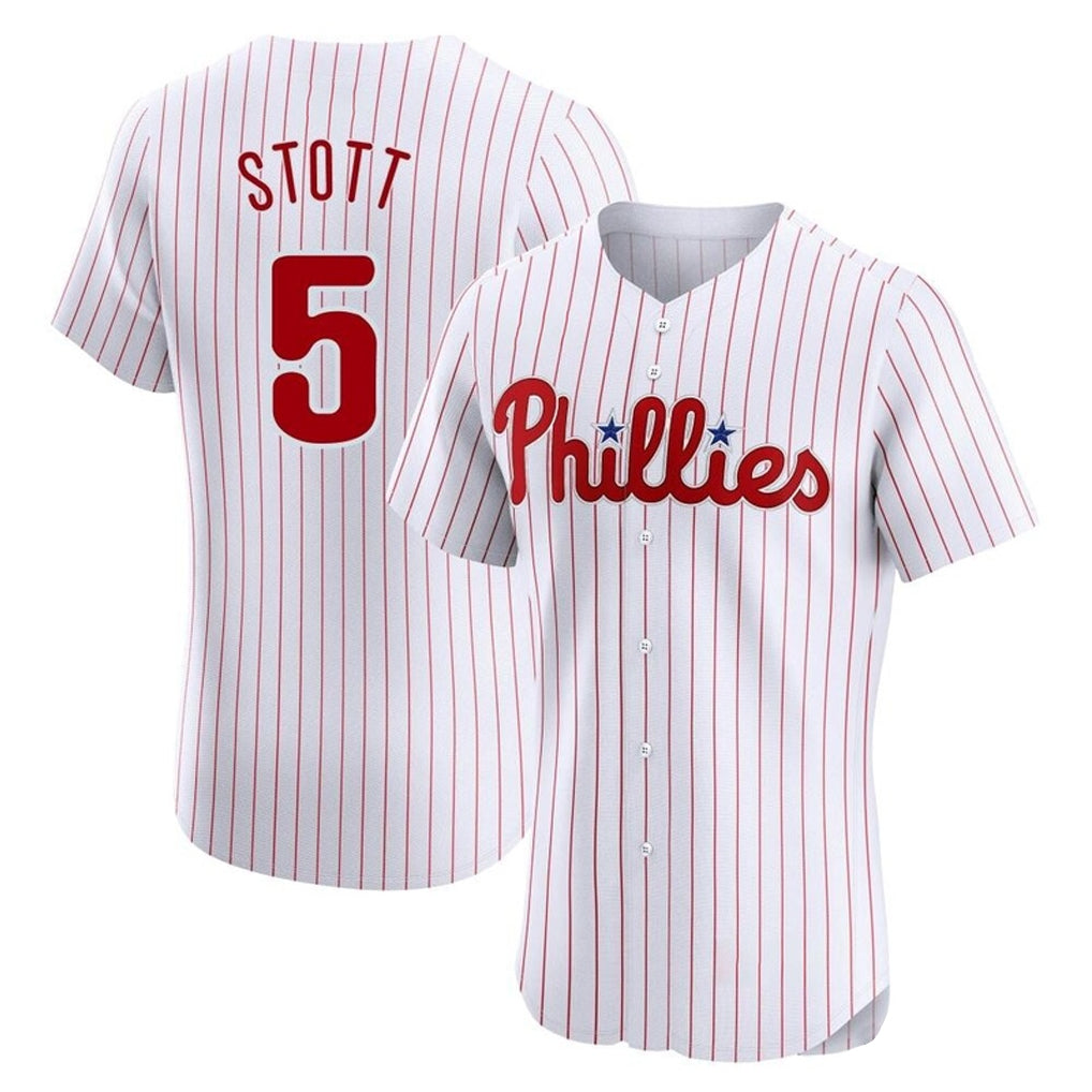 Jamed P.Phillies #5 Bryson Stott Player White Home Limited Elite Stitched Jerseys